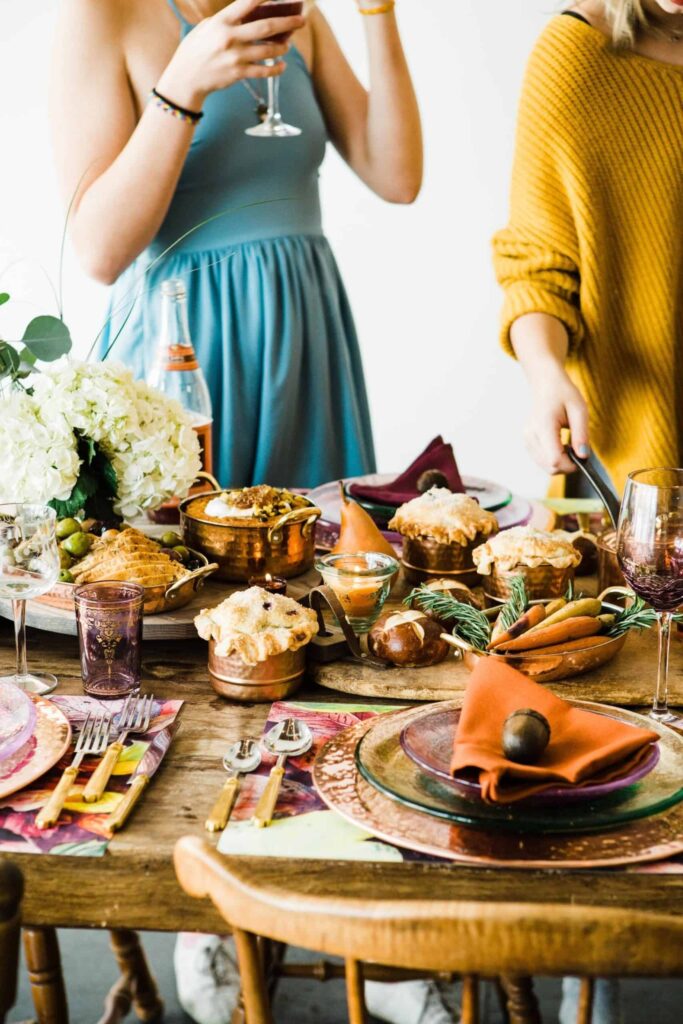Brunch restaurant table